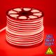GloboStar® 70563 OVALE 120° Degree Neon Flex Epistar LED SMD 2835 1m 12W/m 120LED/m 600lm/m 120° DC 24V Αδιάβροχη IP68 Κόκκινο Dimmable