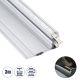 GloboStar® STAIR-PROFILE 70842-3M Προφίλ Αλουμινίου - Βάση & Ψύκτρα Ταινίας LED με Λευκό Γαλακτερό Κάλυμμα - Χρήση σε Σκαλοπάτια - Πατητό Κάλυμμα - Ασημί - 3 Μέτρα - Μ300 x Π8 x Υ3.2cm