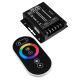 GLOBOSTAR® RGBCONTROLLER 73410 Σετ Dimmer / Controller με RF Ασύρματο Χειριστήριο με 3 x 8A 192W Κανάλια DC 12-24V 24A 576W Max IP20 - RF2.4Ghz SYNC - Μ9 x Π9 x Υ2.5cm - 2 Χρόνια Εγγύηση
