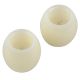 GloboStar® CANDLE 79549 ΣΕΤ 2 x Διακοσμητικά Realistic Κεράκια με LED Εφέ Κινούμενης Φλόγας - Μπαταρίας 2 x CR2032 Θερμό Λευκό 2700K Μπεζ D6 x H5cm
