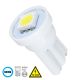 GLOBOSTAR® W5W-T10 81044 Λάμπα W5W T10 LED 0.12W 22lm 120° DC 12V IP20 Ψυχρό Λευκό 6000K - 1 x Epistar SMD5050 Chip - Μ1.1 x Π1.1 x Υ1.7cm - 1 Χρόνο Εγγύηση