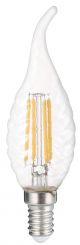 Led Λάμπα Fillament E14 Κερί- Φλόγα 4W Θερμό Λευκό