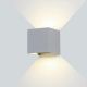 Led Επιτοίχιο Φωτιστικό Γκρί τετράγωνο 6W Φυσικό Λευκό