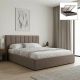 Κρεβάτι Renata Megapap υφασμάτινο με αποθηκευτικό χώρο χρώμα μπεζ 150x200εκ.