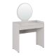 Τουαλέτα με καθρέπτη Curve Megapap χρώμα λευκό του πάγου 90x47x142εκ.