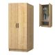 Ντουλάπα ρούχων Vivian Megapap δίφυλλη χρώμα φυσικό οξιάς 80x51,8x181εκ.