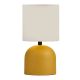 Φωτιστικό επιτραπέζιο Nehora Megapap E27 μεταλλικό - ύφασμα Pvc χρώμα κίτρινο - κρεμ Ø15x30εκ.