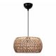Φωτιστικό οροφής Miranda Megapap E27 από σχοινί μονόφωτο χρώμα φυσικό Ø30x70εκ.
