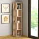 Βιβλιοθήκη γωνιακή Piano Megapap χρώμα sapphire oak 31,4x31,4x158,9εκ.
