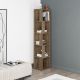 Βιβλιοθήκη γωνιακή Piano Megapap χρώμα ανοιχτό καρυδί 31,4x31,4x158,9εκ.