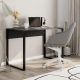 Γραφείο εργασίας Inna Megapap χρώμα γκρι ρετρό - silky black 100x60x75εκ.