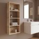 Ραφιέρα τοίχου Rafina Megapap χρώμα sapphire oak 40x15x90εκ.