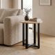 Τραπεζάκι βοηθητικό Mesa Megapap χρώμα sapphire oak Ø45x50εκ.