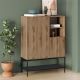 Μπουφές Amira Megapap χρώμα καρυδί Ud - black wood 90x40x125εκ.