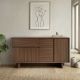 Μπουφές Capri Megapap χρώμα καρυδί milano 146x45x76,5εκ.