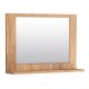 Καθρέφτης μπάνιου Devlin Megapap από μελαμίνη χρώμα pine oak 60x10x45εκ.