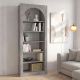 Βιβλιοθήκη Voila Megapap χρώμα γκρι σκυροδέματος 74x35x180εκ.