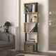 Βιβλιοθήκη Alvina Megapap χρώμα sapphire oak - ανθρακί 45x19,6x158,8εκ.