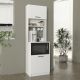 Έπιπλο κουζίνας Tuco 1 Megapap χρώμα λευκό 53,8x40x180εκ.