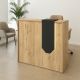 Γραφείο υποδοχής - reception Navita Megapap με LED χρώμα sepet oak - ανθρακί 113,6x42x111,8εκ.