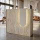 Γραφείο υποδοχής - reception Navita Megapap με LED χρώμα travertine - sandstone 113,6x42x111,8εκ.