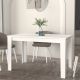 Τραπέζι Darlen Megapap χρώμα λευκό 125x72x74εκ.