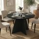 Τραπέζι Tailor Megapap χρώμα sencron black Ø120x75,7εκ.