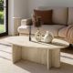 Τραπεζάκι σαλονιού Ravey Megapap χρώμα travertine 120x60x39,8εκ.