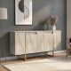 Μπουφές Orontes Megapap χρώμα travertine - χρυσό 160x35,2x80εκ.