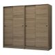 Ντουλάπα ρούχων Regio Megapap τετράφυλλη συρόμενη χρώμα καρυδί 200x60x181εκ.