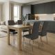 Σετ τραπεζαρία 5τμχ Darlen - Alma Megapap χρώμα sapphire oak - γκρι 125x72x74εκ.