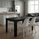 Σετ τραπεζαρία 5τμχ Darlen - Viva Megapap χρώμα sencron black - λευκό 125x72x74εκ.