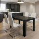 Σετ τραπεζαρία 5τμχ Darlen - Vela Megapap χρώμα sencron black - λευκό 125x72x74εκ.