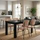 Σετ τραπεζαρία 5τμχ Darlen - Kevin Megapap χρώμα sencron black - μόκα 125x72x74εκ.