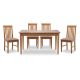 Σετ τραπεζαρίας Adare-Francis Megapap 5 τμχ μασίφ ξύλο-MDF με επεκτεινόμενο τραπέζι 140/180x78x77εκ.