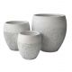 ΣΕΤ 3ΤΜΧ ΓΛΑΣΤΡΕΣ ΣΕΙΡΑ GARDENER HM4718 FIBERCLAY ΛΕΥΚΟ Φ55x54.5Υεκ
