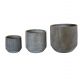 ΣΕΤ 3ΤΜΧ ΓΛΑΣΤΡΕΣ ΣΤΡΟΓΓΥΛΕΣ ΣΕΙΡΑ GARDENER HM4724 FIBERCLAY-ΧΡΩΜΑ CEMENT Φ59x55Υεκ