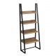 ΡΑΦΙΕΡΑ IZABEL HM18376.01 ΜΕΤΑΛΛΟ--ΜΕΛΑΜΙΝΗ ΣΕ OAK 75x36x185Υεκ.
