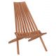 ΠΟΛΥΘΡΟΝΑ LOUNGE ΠΤΥΣΣΟΜΕΝΗ SHIGAO HM18112 ΞΥΛΟ TEAK--ΦΥΣΙΚΟ 61x88.5x89Υεκ.
