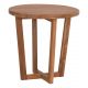 ΤΡΑΠΕΖΙ ΜΕΣΗΣ ΣΤΡΟΓΓΥΛΟ KOLIN HM6650 ΞΥΛΟ TEAK ΦΥΣΙΚΟ Φ65x65Υεκ.