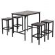 ΣΕΤ ΤΡΑΠΕΖΑΡΙΑ ΜΠΑΡ 5ΤΜΧ BOXY HM9882.13 ΜΑΥΡΟ ΜΕΤΑΛΛΟ-ΜΕΛΑΜΙΝΗ ΜΑΥΡΟ ΜΑΡΜΑΡΟ