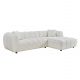 ΚΑΝΑΠΕΣ ΓΩΝΙΑ (ΔΕΞΙΑ) LYKKE HM3326.02R ΕΚΡΟΥ ΥΦΑΣΜΑ 280x89-165(η γωνία)x70Υεκ