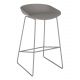 ΣΚΑΜΠΟ ΜΕΤΑΛΛΙΚΟ NAILA HM8450.10 ΜΕ ΚΑΘΙΣΜΑ PP ΓΚΡΙ 47x47x83 εκ.