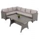 ΣΕΤ ΣΑΛΟΝΙ ΓΩΝΙΑ & ΤΡΑΠΕΖΙ CARSON HM6078.01 ΓΚΡΙ ΣΥΝΘ.RATTAN-ΜΑΞΙΛΑΡΙΑ