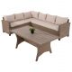 ΣΕΤ ΣΑΛΟΝΙ ΓΩΝΙΑ & ΤΡΑΠΕΖΙ CARSON HM6078.02 ΜΟΚΑ ΣΥΝΘ.RATTAN-ΜΑΞΙΛΑΡΙΑ