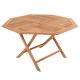 ΤΡΑΠΕΖΙ ΠΟΛΥΓΩΝΟ ΠΤΥΣΣΟΜΕΝΟ KARLIN HM6618 ΞΥΛΟ TEAK ΣΕ ΦΥΣΙΚΟ ΧΡΩΜΑ 120x120x75Yεκ.