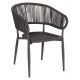 ΠΟΛΥΘΡΟΝΑ ΑΛΟΥΜΙΝΙΟΥ EULO HM5783.21 ΓΚΡΙ-ΤWISTED RATTAN ΓΚΡΙ 57x63x77Υεκ.