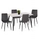 ΣΕΤ ΤΡΑΠΕΖΑΡΙΑΣ 5ΤΜΧ LATRELL HM21192 ΤΡΑΠΕΖΙ ΚΕΡΑΜΙΚΟ TOP-ΒΕΛΟΥΔΟ ΓΚΡΙ ΚΑΡΕΚΛΕΣ
