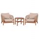 LOUNGE ΣΕΤ SANJI HM21214 ΤΡΑΠΕΖΙ & 2 ΠΟΛΥΘΡΟΝΕΣ--ΞΥΛΟ ΑΚΑΚΙΑΣ-ΑΛΟΥΜΙΝΙΟ-ΣΧΟΙΝΙ