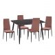 ΣΕΤ ΤΡΑΠΕΖΑΡΙΑΣ 5ΤΜΧ RAVEN HM21264.02 ΚΕΡΑΜΙΚΟ TOP ΜΑΥΡΟ ΜΑΡΜΑΡΟ--ΒΕΛΟΥΔΟ ΣΑΠΙΟ ΜΗΛΟ